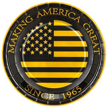 Imagem de Pratos de jantar descartáveis de aniversário crocantes, 1960, 50