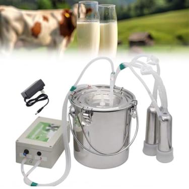 Imagem de Máquina de ordenha de vacas totalmente automática, 5L/10L, kit de máquina de ordenha elétrica portátil, parada automática de leite completo, modelo plug-in, máquina de ordenha de vacas, suprimentos de
