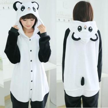 Imagem de Pijama Kigurumi Panda Macacão Adulto Unissex Cosplay - Fantasy Londres