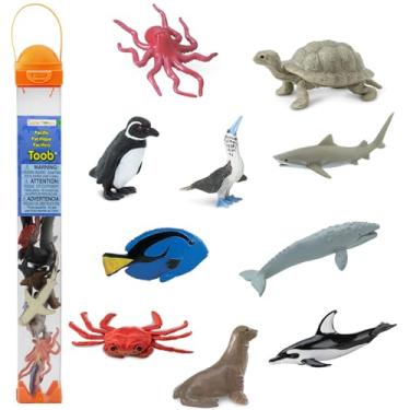 Imagem de 10 figuras em miniatura do pacífico | figuras de animais marinhos | não tóxico e livre de BPA, adequado para crianças com idades 3 | Safari Ltd