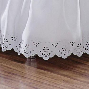 Imagem de Saia Babado Cama Solteiro Branca - ZILU ENXOVAIS