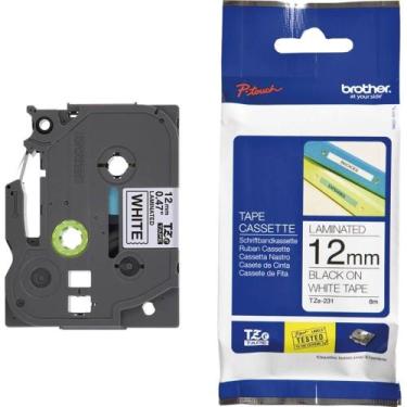 Imagem de Fita Brother TZE 231 12mm Preto/Branco
