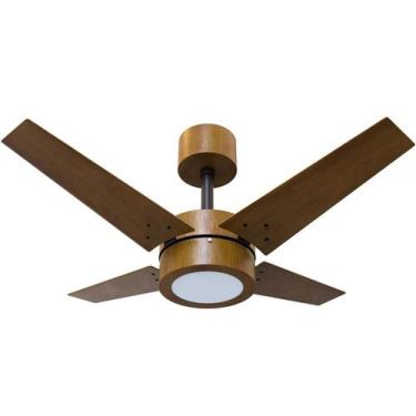 Imagem de Ventilador de Teto Infinity Linea LED 3000K Marrom Imbuia 4 Pás 220 V 