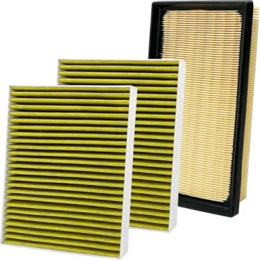 Imagem de Capume Kit de filtro de ar de motor de cabine com 3 peças serve para Camry Hybrid 2018-24, Avalon Hybrid, RAV4 Hybrid, Corolla, Highlander Hybrid, Sienna, Venza, COROLLA CROSS, ES300h, UX200, RX350h