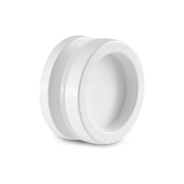 Imagem de Puxador Concha De Transpasse Branco Para Box Furo 14mm - Tec Vidro