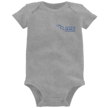 Imagem de Body Bebê Kali Linux - Foca na Moda, Cinza, P