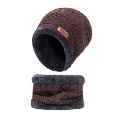 Imagem de Kit Conjunto Touca Forrada Cachecol Unissex Para Inverno - GLOVES, Mar