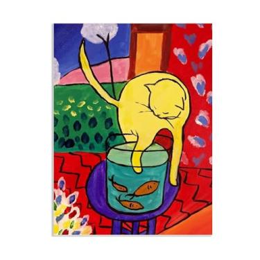 Imagem de SDYJ6GSW Henri Matisse Floral Still Life Artista Jardim Colorido Arte Moderna Pôster Pinturas Arte Parede Imagens Decoração de Casa Pôster 90x70cm (36x28in)