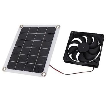 Imagem de Exaustor de Painel Solar, Exaustor de Painel Solar, Exaustor de Painel Solar Casa de Animais de Estimação Sala de Exaustão Estufa 10W Carro Portátil, Fio Elétrico