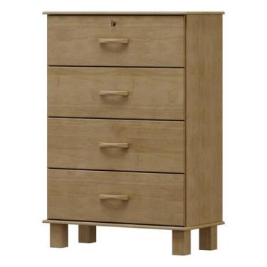 Imagem de Comoda 4 Gavetas Madeira Maciça 79 cm 1138 Freijo Milani Store, Freijo