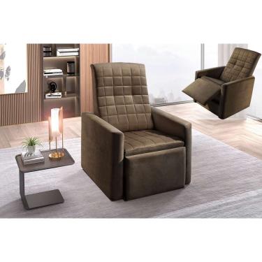 Imagem de Poltrona do Papai Reclinável do Papai Top Suede Marrom - Paropas