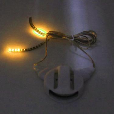 Imagem de Cílios postiços com luz led, cílios led à prova d'água, delineador brilhante, fita exclusiva para pálpebras, amarelo, 2 pares