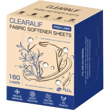 Imagem de Lençóis amaciantes de tecidos CLEARALIF Fresh Linen Scent 160 Loads