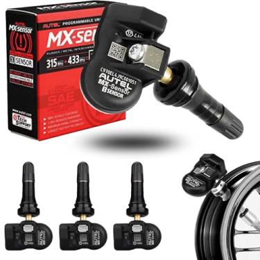 Imagem de Autel Sensor MaxiTPMS MX 4 peças de sensor universal de pneu com scanner OBD2 frequência dupla 315 MHz e 433 MHz TPMS sensor de borracha programável por TS508 TS408 TS508WF TS608 MS906TS ITS600 MS906PRO-TS