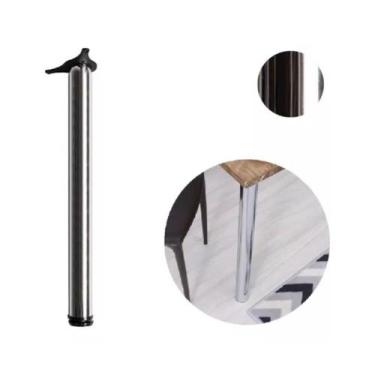 Imagem de Pé De Mesa Ajustável 73a75cm Aço Cromado - Home&Decor, prateado