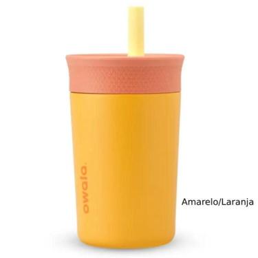 Imagem de Copo Owala Tumbler Infantil Stainless Steel Térmica 355 ML, Amarelo/La
