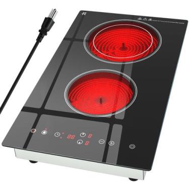 Imagem de Fogão elétrico Zarbaco 2 Burner 1800W 120V Tampo cerâmico