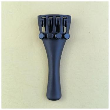 Imagem de Fazipu Tailpiece para violino, tamanho completo 1/16, afinadores finos ajustáveis, acessórios para violino, preto (1/16)