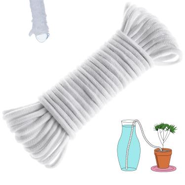 Imagem de ORIMERC 15,2 m 1/10.2 cm Plantas auto-irrigável cabo de pavio capilar DIY férias vaso vaso vaso hidropônico vaso vaso sementes iniciar mudas sistema de irrigação automática linha dispositivo