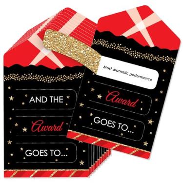 Imagem de Big Dot of Happiness Red Carpet Hollywood – Cartas de Picles para Jogos Noturnos – Conjunto de 12
