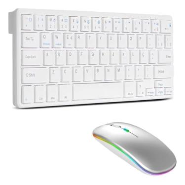 Imagem de Teclado + Mouse Bluetooth Para Galaxy Tab S6 Lite(Prata)
