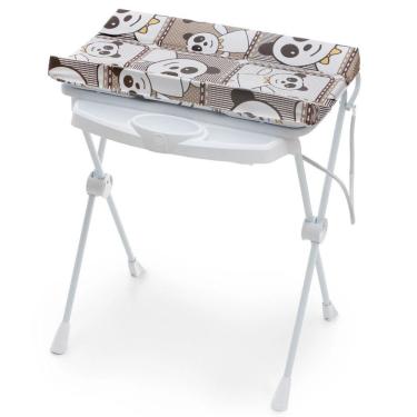 Imagem de Banheira de Bebê Plástica Galzerano Classic 7045 com Trocador e Suporte Panda