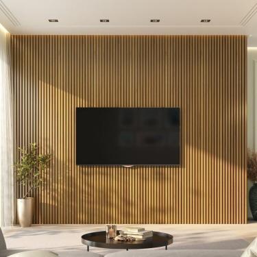 Imagem de Painel Ripado De Pvc 8 Barras De 2,70m X 0,15cm Venda Em (3,24m²) Cerejeira