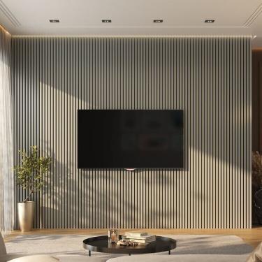 Imagem de Painel Ripado De Pvc 4 Barras De 2,70m X 0,15cm Venda Em (1,62m²) Cinza