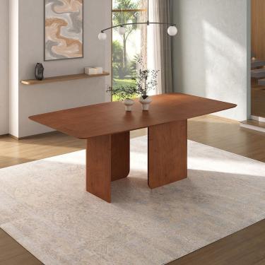 Imagem de Mesa De Jantar 8 Lugares 210cm X 110cm Boreal Cabecasa Madeiramadeira Cinamomo