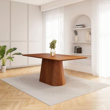 Imagem de Mesa De Jantar Retangular 180cm Baobá Cabecasa Madeiramadeira Cinamomo Canela