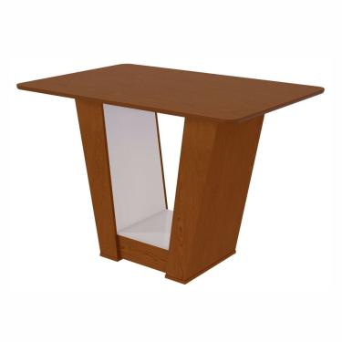 Imagem de Mesa De Jantar 120x80cm Tampo Mdf No Glass Apogeu Frassino- Off White