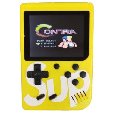 Imagem de Mini Vídeo Game Portátil Com Controle 400 Jogos Clássico - Amarelo