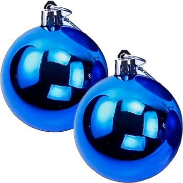 Imagem de Kit 20 Bolas Azul Lisa árvore Natal Decoração Natalino 60mm