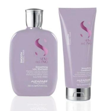 Imagem de Kit Alfaparf Smooth Shampoo 250ml Condicionador 200ml Hidratação Brilh