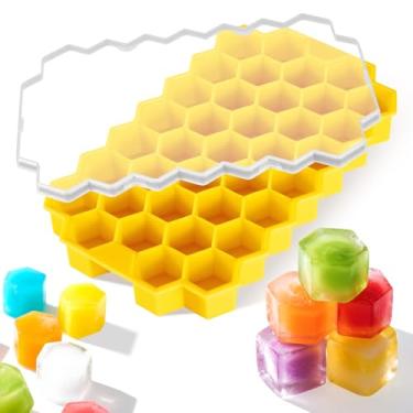 Imagem de Mini bandeja de gelo de silicone, pacote com 37 bandejas de gelo para freezer, mini máquina de gelo, molde de cubo de gelo, bandejas de gelo pequenas, bandejas de gelo trituradas para uísque. Bebida