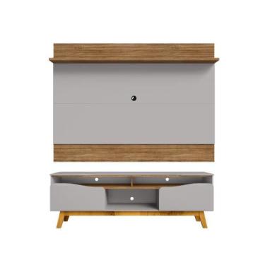 Imagem de Conjunto Painel e Rack Ymir Naturalle Off White - CASA H