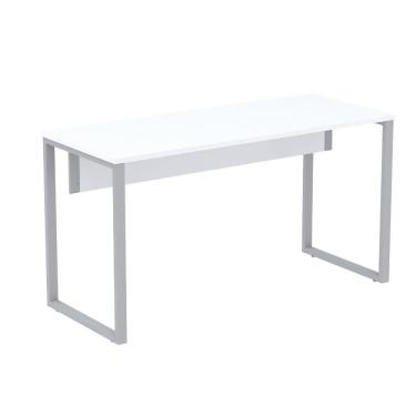 Imagem de Mesa Escritório P25 Tub Pandin 170 Cm Largura X 70 Cm Profundidade Tampo Mdp Branco Pé Aço Tubular Cinza