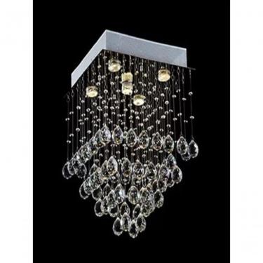Imagem de Lustre Para Sala, Quarto, Hall, Sala De Jantar, Cozinha Em Cristal K9 Base 38x38 50cm