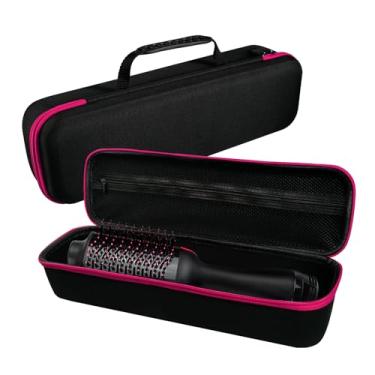 Imagem de LVKAYCE Estojo Rígido Para Secador De Cabelo Revlon Original 1.0/Plus 2.0, Bolsa Viagem Portátil Compatível Com Todas As Marcas Hot Tools Volumizer Air (Rosa-Avermelhado)