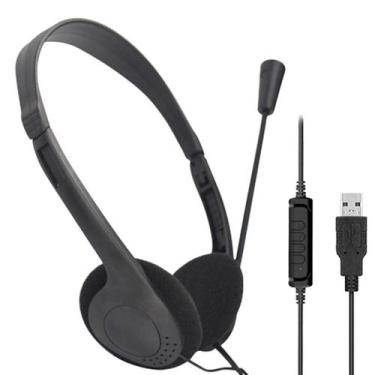 Imagem de Fone De Ouvido Headset Usb C/Microfone Preto Gotech