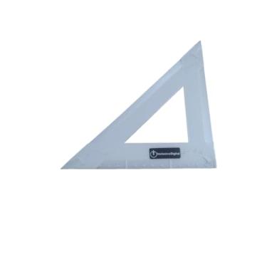 Imagem de Esquadro Isósceles Braille Tátil Baixa Visão 14 Cm 45/90 Graus