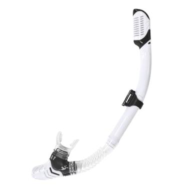 Imagem de predolo Snorkel de Natação Seco Snorkel de Treinamento de Natação com Barril de Proteção contra Respingos para Mergulho Subaquático, Branco