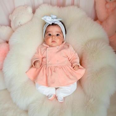 Imagem de Macacão Longo de Plush para Bebê Eloá Rosê 03 peças - Maria's Baby, M