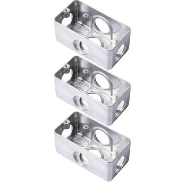 Imagem de 3 Condulete Sieg em Alumínio Múltiplo tipo X 3/4 S/placa