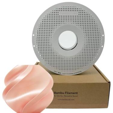 Imagem de Filamento Impressora 3d Bambu Lab Pla Silk+ 1kg 1,75mm Carretel Reutilizável Cor Rosa 13207