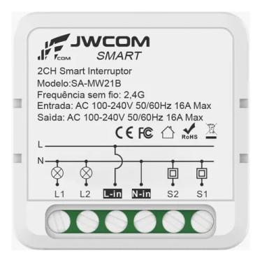 Imagem de Módulo Mini 2 Canais Smart Wifi Inteligente Alexa E Google