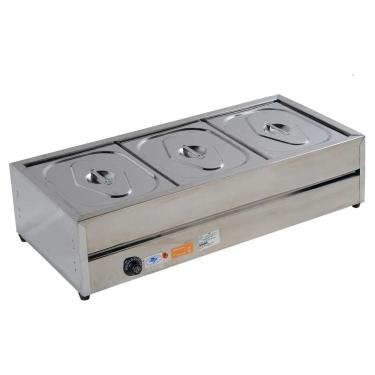 Imagem de Rechaud Self Service Térmico 3 Cubas Aço Inox Ibet