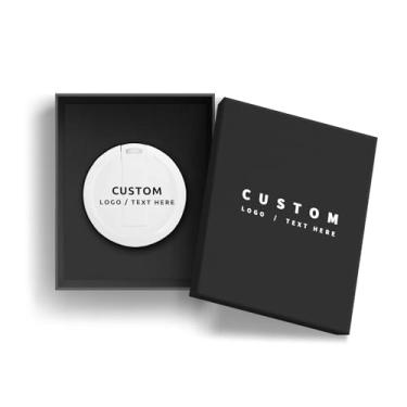 Imagem de Pen drive USB personalizado, pacote com 50 cartões redondos personalizados USB 2.0, ideal para negócios, educação, corporações, estúdios de fotografia e música (64 GB, com caixa de presente)