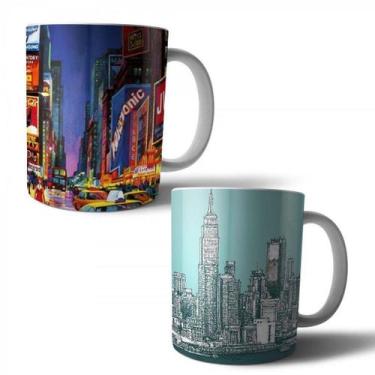 Imagem de Jogo  2 Canecas Porcelana New York City 350ml (BD01) - BD Cases