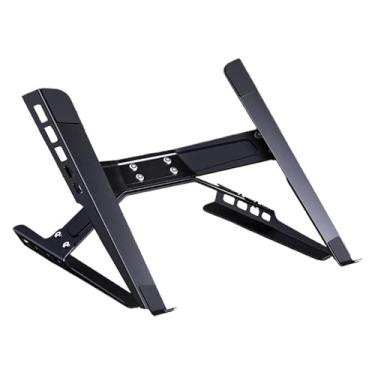 Imagem de Suporte para laptop – Suporte para laptop | Suporte superior de colo para mesa | Suportes ergonômicos dobráveis para notebook ventilados para computador com ajuste de 150 graus, elevadores leves